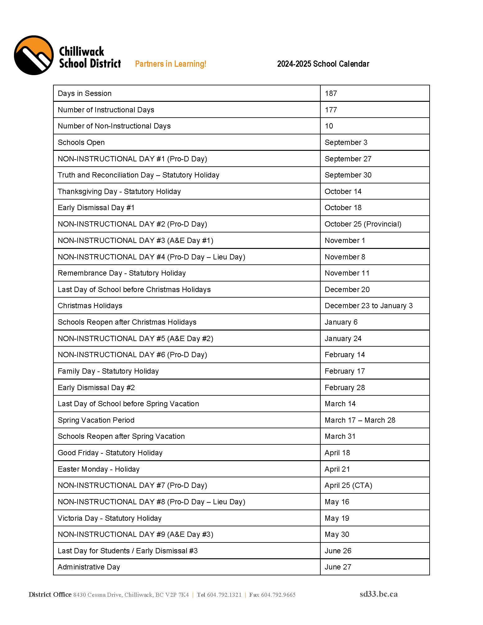 2024/2025 Calendar